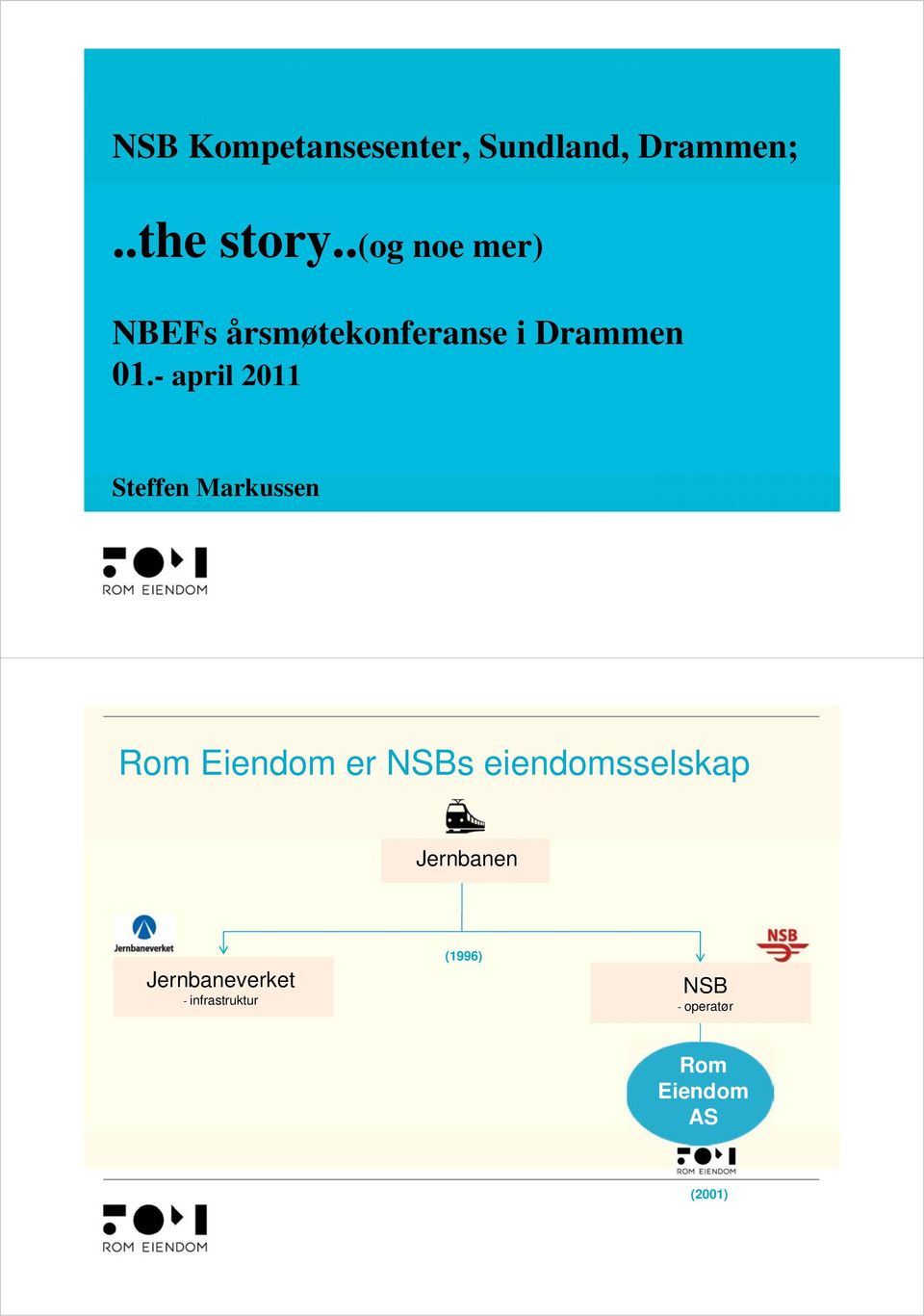 - april 2011 Steffen Markussen Rom Eiendom er NSBs