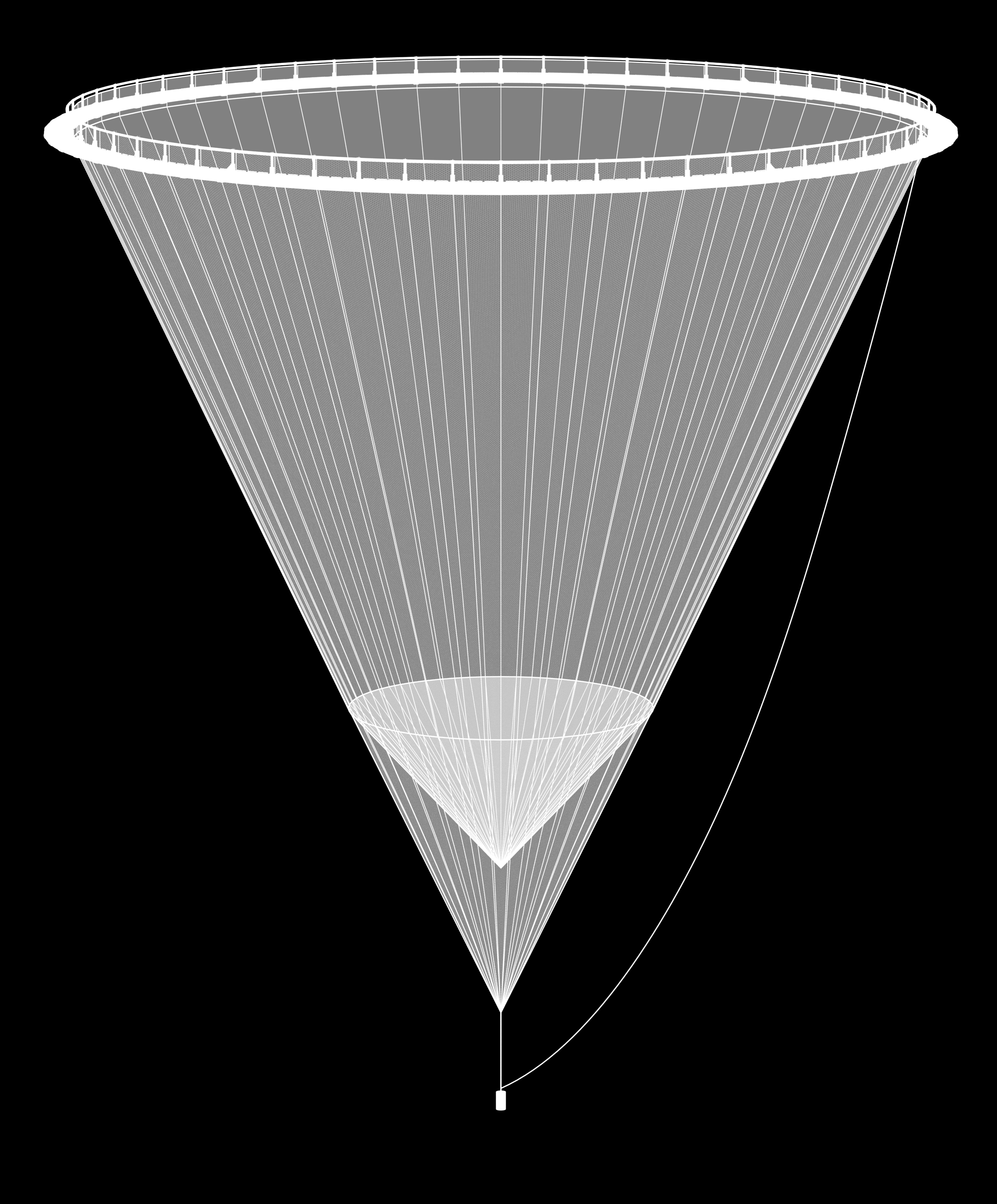 ENCC ENCC Spisspose tilpasset rund flytekrage. Til utspilling brukes et lodd i senter.