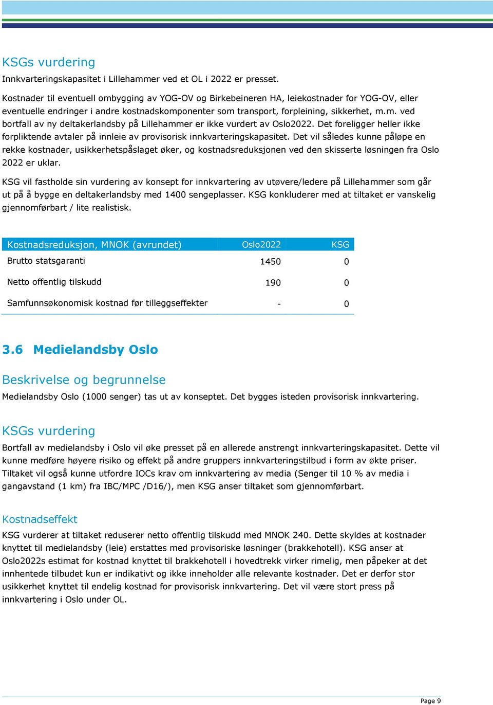 Det foreligger heller ikke forpliktende avtaler på innleie av provisorisk innkvarteringskapasitet.