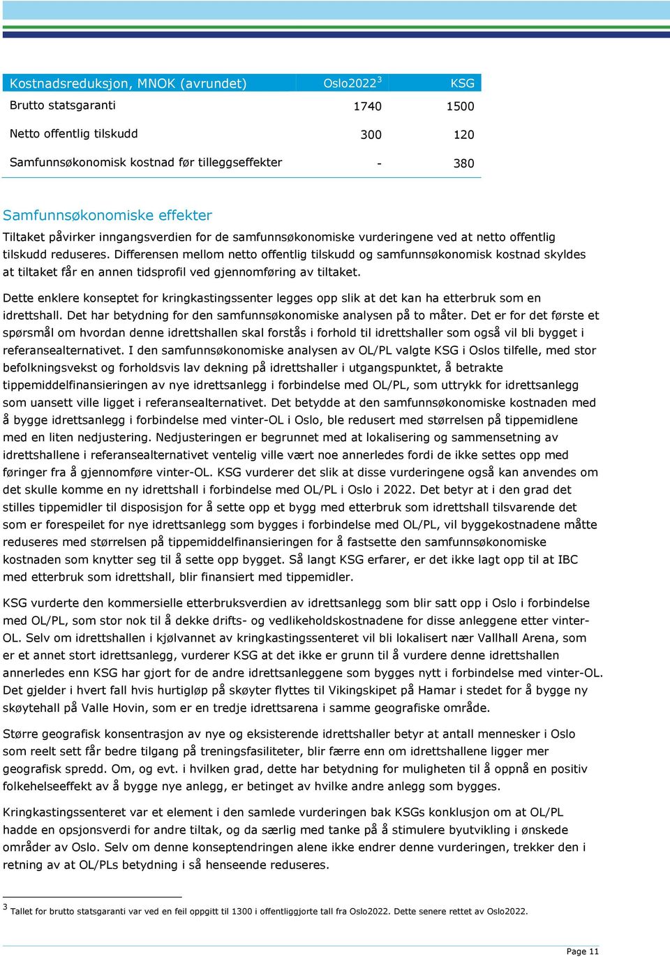 Differensen mellom netto offentlig tilskudd og samfunnsøkonomisk kostnad skyldes at tiltaket får en annen tidsprofil ved gjennomføring av tiltaket.