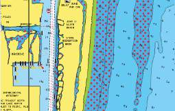 Hvis du vil ha mer informasjon, kan du se www.navionics.com. Uthevet dybdeområde Velg et dybdeområde som Navionics fyller med en annen farge.