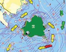 Jeppesen-kart Alle mulige menyalternativer for Jeppesen-kart er beskrevet nedenfor. Jeppesen-funksjonene og -menyalternativene kan variere avhengig av Jeppesen-kartene du bruker.