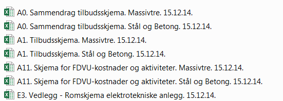 19)Spørsmål: I spørsmål og svar står følgende tilføyelse: Bok 0, vedlegg A11 Skjema for FDVU - kostnader og aktiviteter. LCC. Er uteglemt i utlyst underlag.