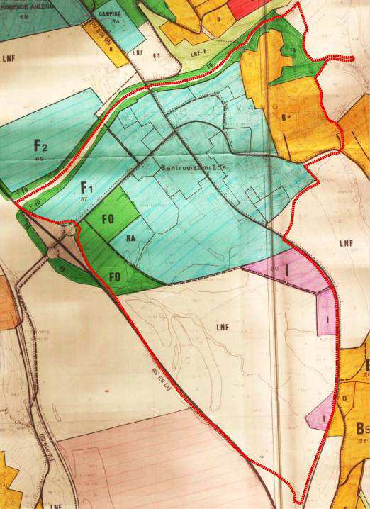 2. PLANGRUNNLAGET Kommunedelplan for Fåvang kommune - 1991 Kommunedelplan for Fåvang ble vedtatt 27.6.1991. Plangrensa for den nye planen er vist med rød stipla linje i kartet nedenfor.