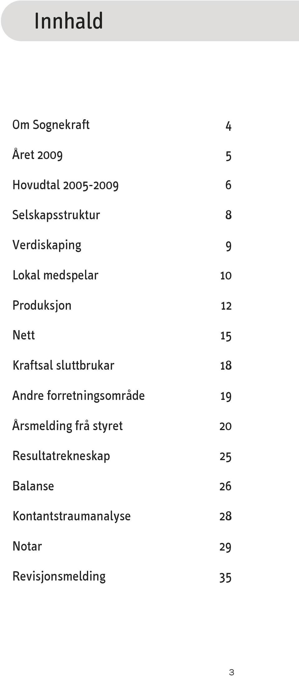 sluttbrukar 18 Andre forretningsområde 19 Årsmelding frå styret 20