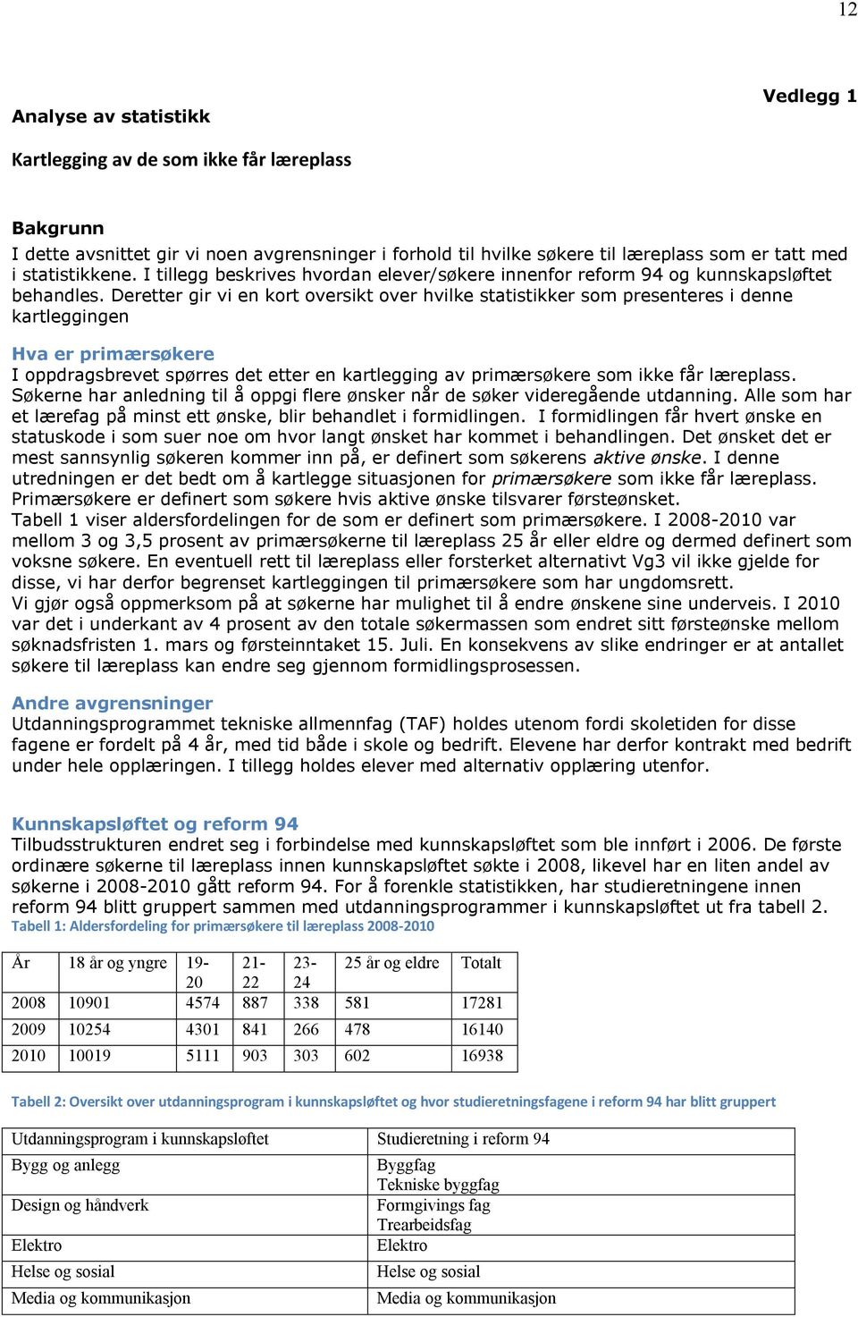 Deretter gir vi en kort oversikt over hvilke statistikker som presenteres i denne kartleggingen Hva er primærsøkere I oppdragsbrevet spørres det etter en kartlegging av primærsøkere som ikke får