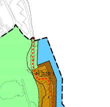 Mulighetsstudie Sandvigå, Bjergsted Side 3 Tiltaket ligger 100-200 meter unna hovedfarled. Tiltaket vil, uavhengig av alternativ, ligge utenfor farledsareal jf. kystverkets digitale kart «kystinfo».