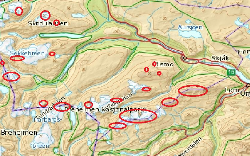 innsamling av gjenstandar som ville gått tapt no som isen smeltar attende. Det har vore samla inn gjenstandar i Breheimen gjennom sikringsgruppa sidan 2011.