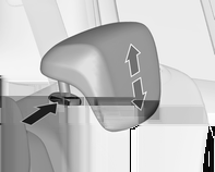 Seter og sikkerhetsutstyr 35 Horisontal justering Hodestøtter på baksetene Aktive hodestøtter Ved påkjørsel bakfra beveger de fremre delene av de aktive hodestøttene seg litt forover.