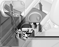 Oppbevaring og transport 61 Koppholdere Fjern koppeholderen Fremre koppeholder Koppeholderne sitter i midtkonsollen mellom forsetene.