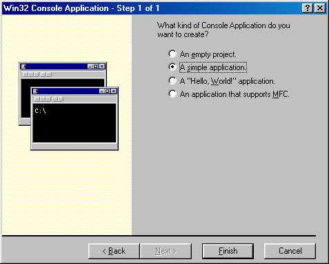 Å lage programmer i C++ side 5 av 15 Figur 4 Klikk på radioknappen An empty project og deretter Finish. Du får nå laget et helt tomt prosjekt.