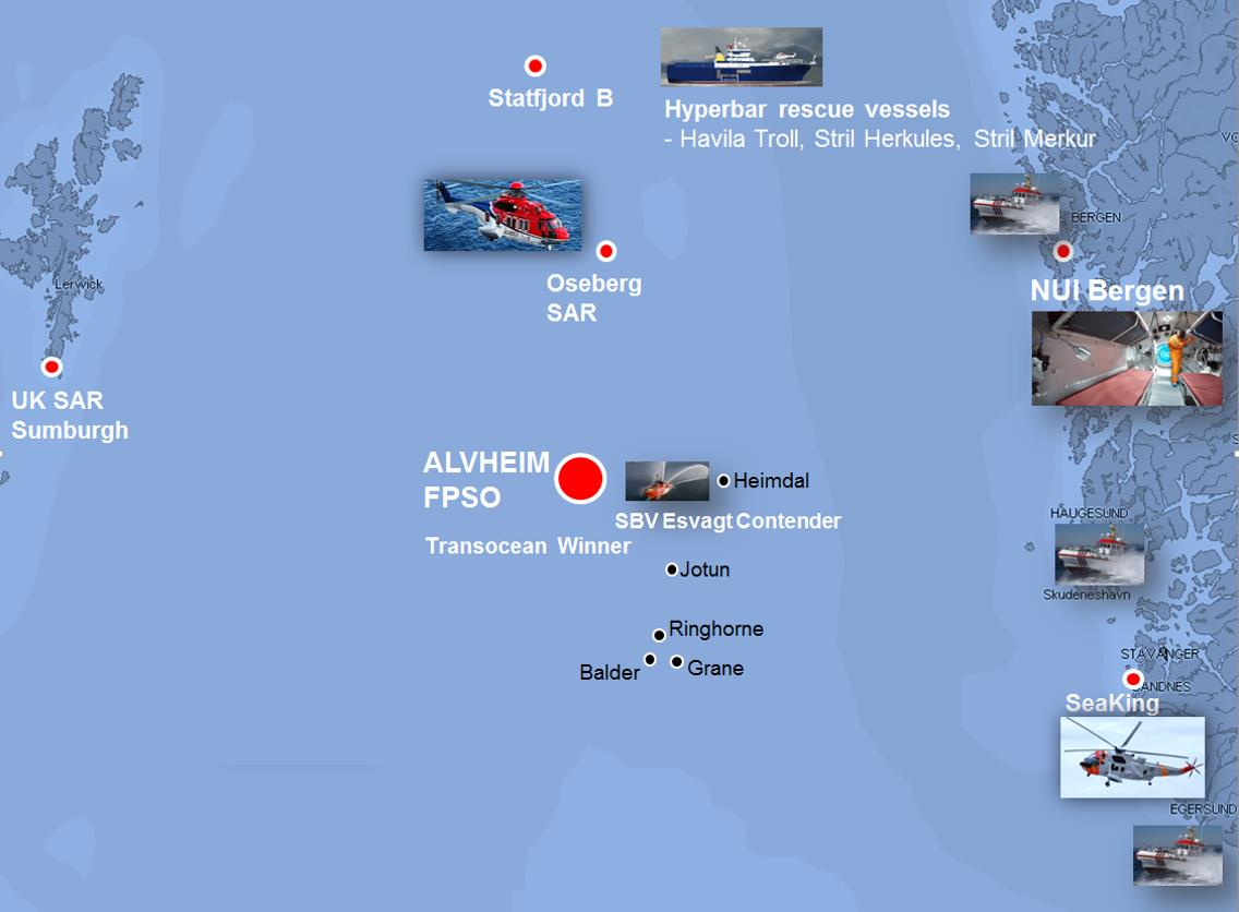 PAGE : 6 of 9 Regulær produksjon startet i midten av april 2010 da «Alvheim FPSO» hadde ledig produksjonskapasitet. Volundfeltet ligger 10 kilometer sør for «Alvheim FPSO».