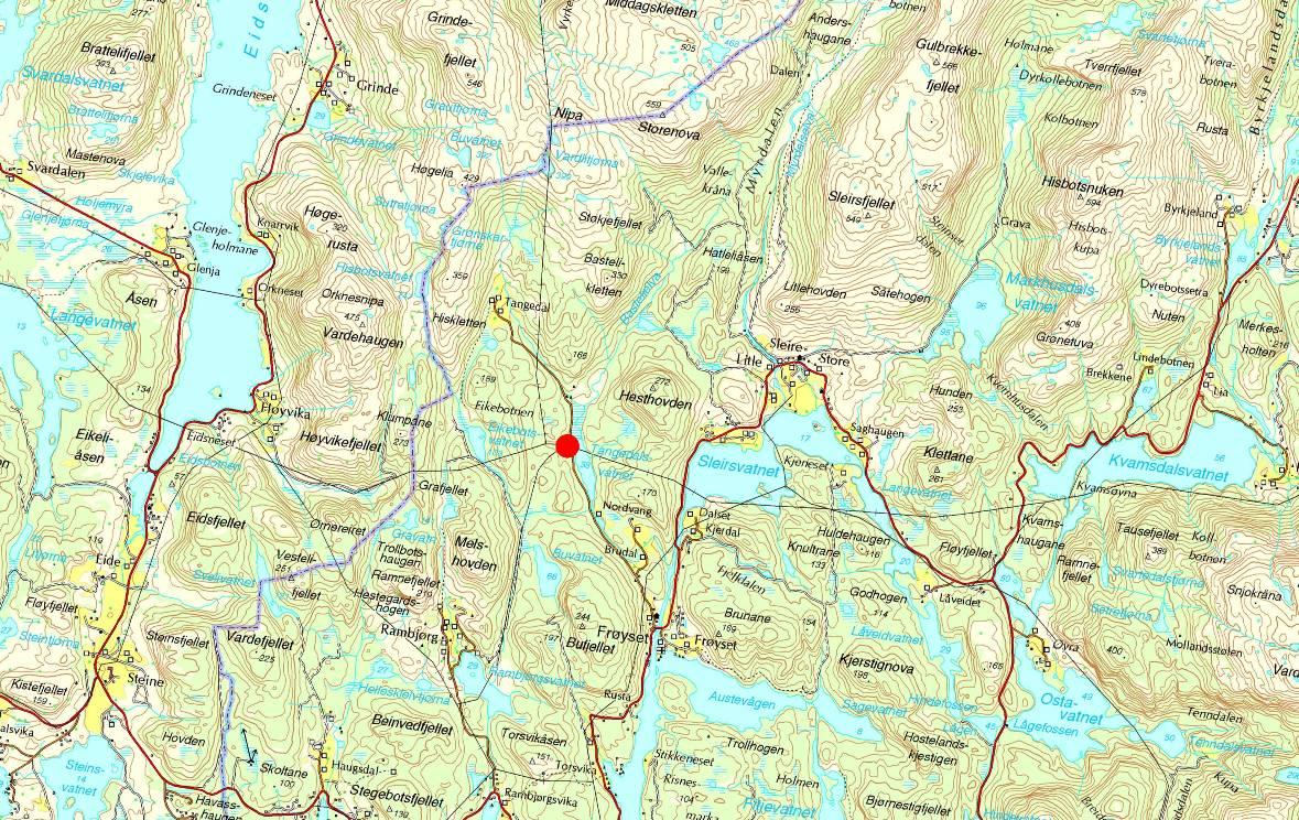 2.0 GRUNNLAG OG FORUTSETNINGER Som grunnlag og utgangspunkt til fagrapporten med tilhørende tema, legges det til grunn følgende: Installert effekt Dalsbotnfjellet vindkraftverk, 150 MW, fordelt på 39