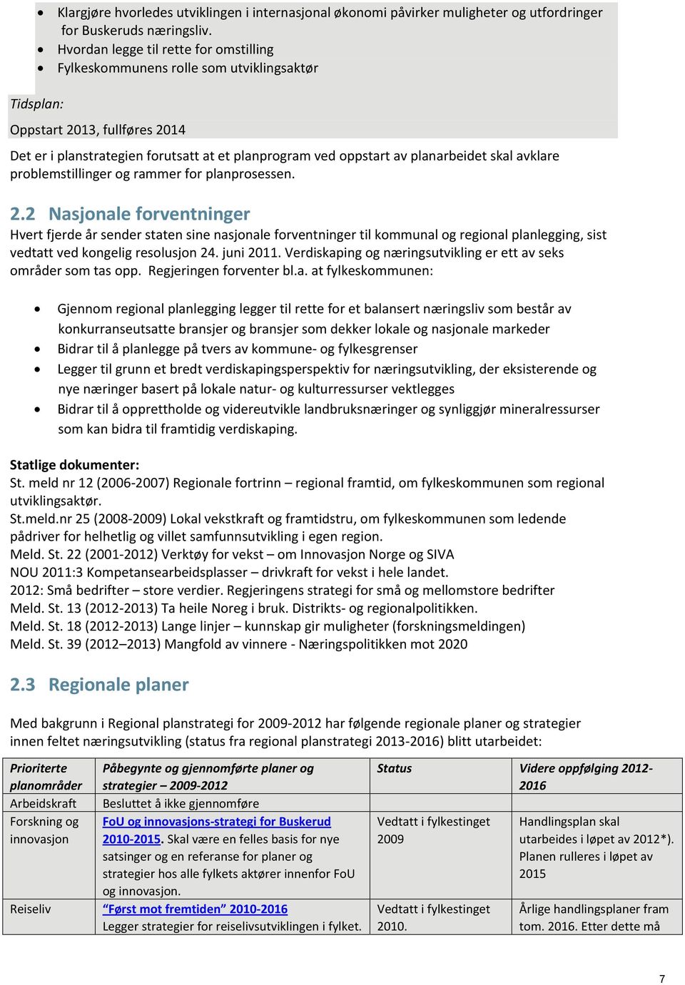 planarbeidet skal avklare problemstillinger og rammer for planprosessen. 2.