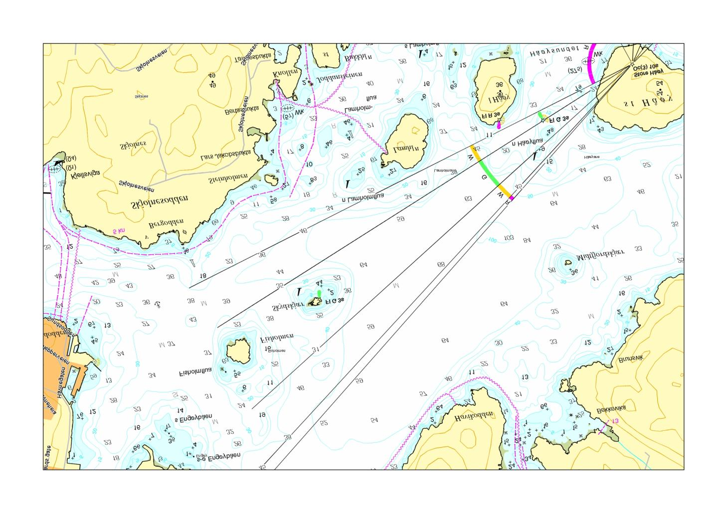 Overretten vil være til hjelp som en siktlinje ved nattseilas i farleden. Arbeidsgruppen anser likevel tiltaket som lite hensiktsmessig i sammenheng med de planlagte tiltakene i farleden.