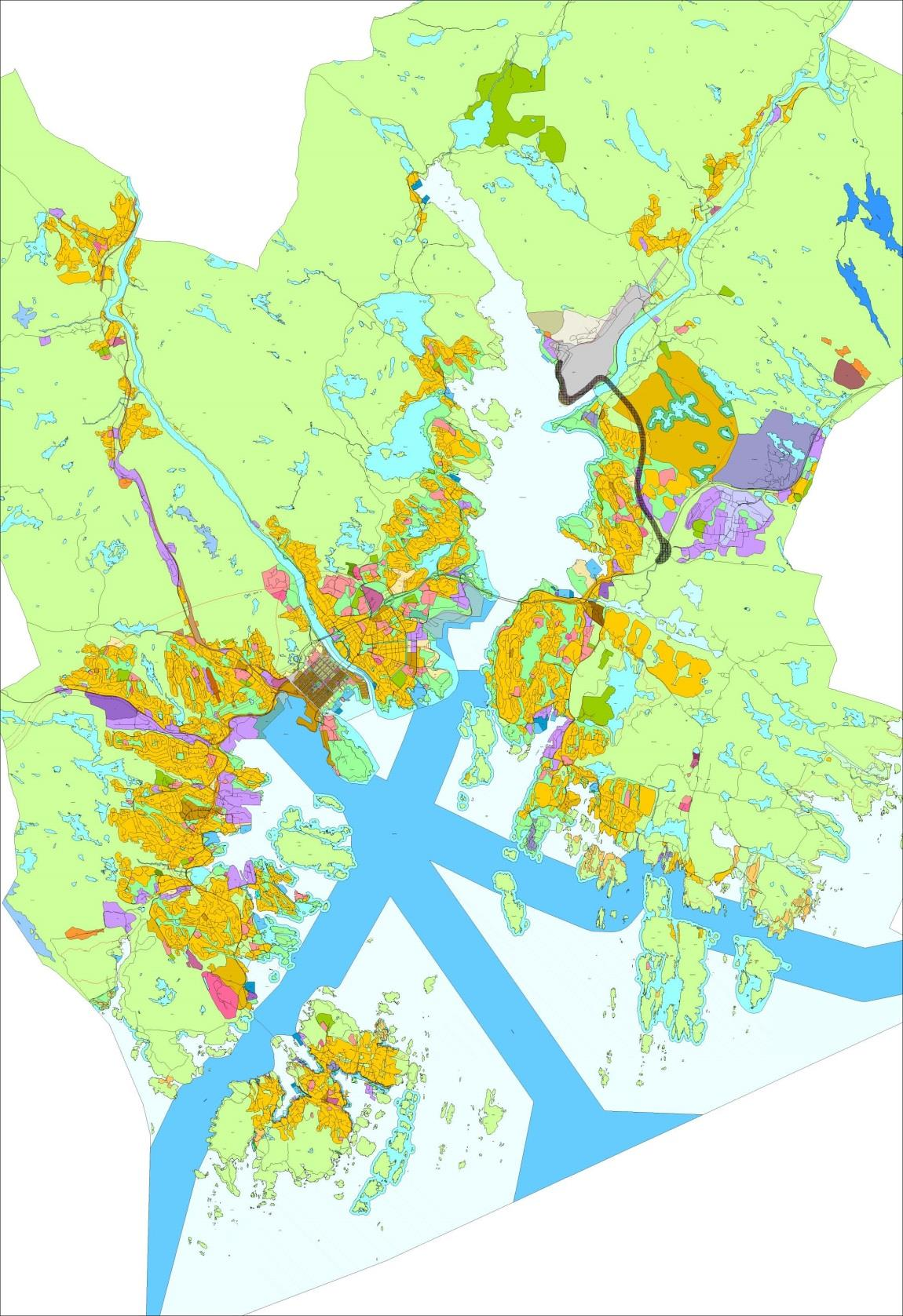Kommuneplanen Arealformål: LNF-områder Grønnstruktur Hensynsoner: grønnstruktur friluftsliv naturmiljø naturvern