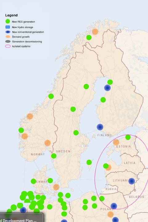 Fra TYNDP 2012: Drivkrefter mot 2020 Økt markedsintegrasjon i Norden og mot Baltikum og