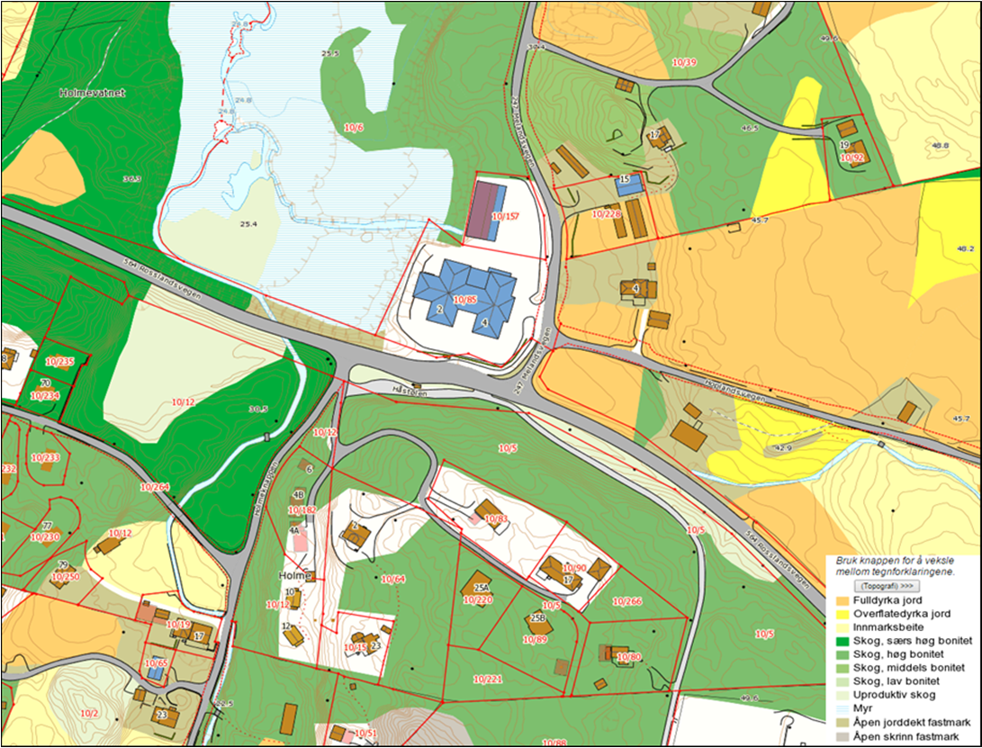 Risiko- og sårbarheitsanalyse Holme forretningsområde, Meland kommune Arealet innanfor planområdet er allereie bygd ned og omtrent utan vegetasjon, men