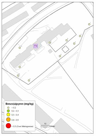 774 Storgården barnehage, Byggveien 9 Kommentarer: I Storgården barnehage er et lite område av utearealet forurenset med arsen.