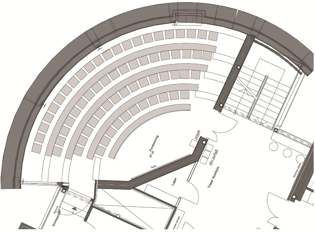 Tegning Hauketo skole auditorium ://WWW.