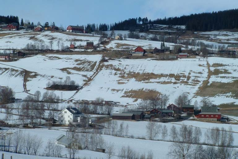 Vannkvalitet i jordbruksbekker Feltrapport fra JOVA-programmet for Volbufeltet 211 Grasdyrking i dal- og fjellområder Dyrket mark i nedbørfeltet benyttes hovedsakelig til grasdyrking (84 %), og