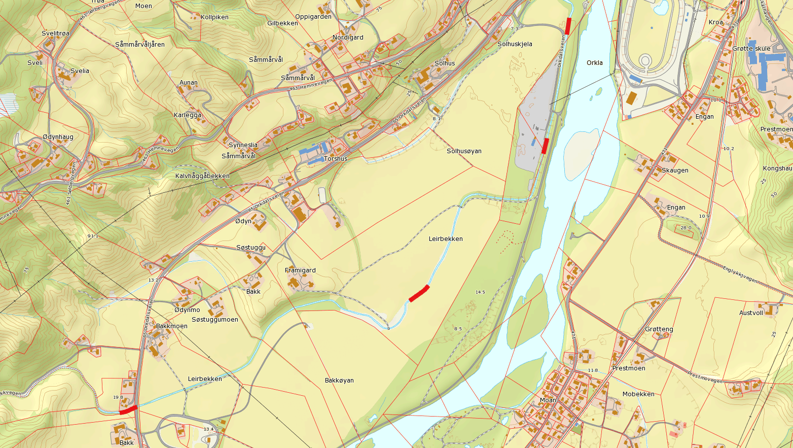 Leirbekken Leirbekken er et stort sidevassdrag til Orkla med en anadrom strekning på 3,5-4,5 km, avhengig av vannføringen.