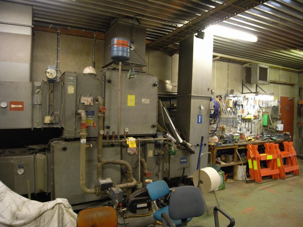 Rehabilitering av renseanleggene Søvitt og Lunde 25 3.5 Ventilasjon. Ventilasjonsanlegget er plassert i verksted/lagerrom. Det er i dårlig stand, og det bør erstattes med et nytt.