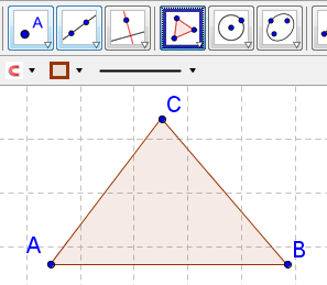 Oppgave 24 Tegn trekanten ABC der A = 50, B = 70 og BC = 5. Oppgaver i NUMMER 8: 3.30 Trekant GeoGebra er godt egnet til å tegne trekanter og eksperimentere med dem.