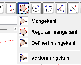 Likesidet trekant 1. Avsett et linjestykke. Dette linjestykket skal bli en av sidene i trekanten. Matematikk for ungdomstrinnet 2. Velg verktøyet 3.