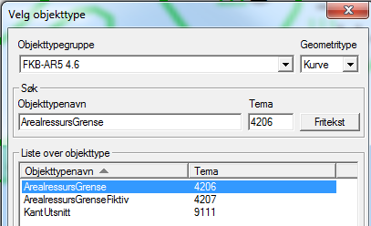 4.3.1. Geometri - AR5grense Splitt eksisterende AR5grense når bare deler av grensa er feil, meny Kartredigering Splitt i linje eller Splitt i punkt.