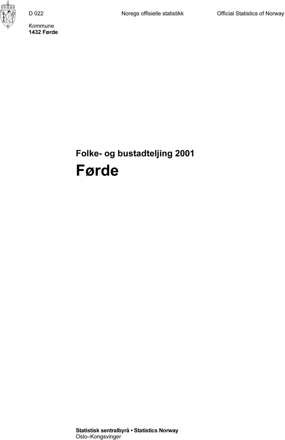 Folke- og bustadteljing 2001 Førde