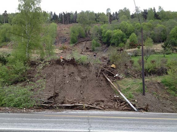 Vi vet at: Skog og naturfare Stående skog kan beskytte nedenforliggende bebyggelse og infrastruktur mot skade Skogbrukstiltak