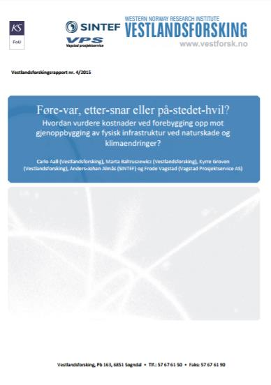 Resultater fra et prosjekt for bl.a. Statens Vegvesen Problemstillinger 1. Hva koster det å gjenopprette naturskade på fysisk infrastruktur? 2.