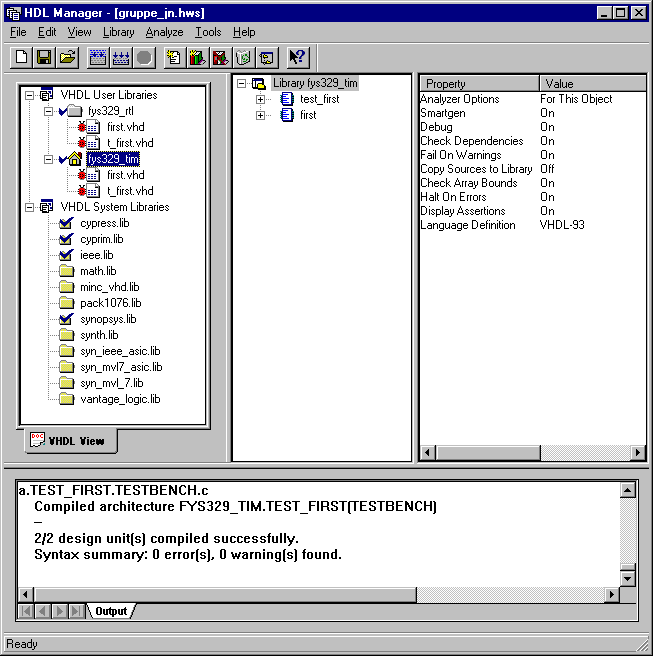 Så lenge vi skal simulere ved bruk av kommandofil i SpeedWave vil ikke dette by på problemer, men dersom vi skal simulere ved bruk av Testbench, må vi ta hensyn til dette.