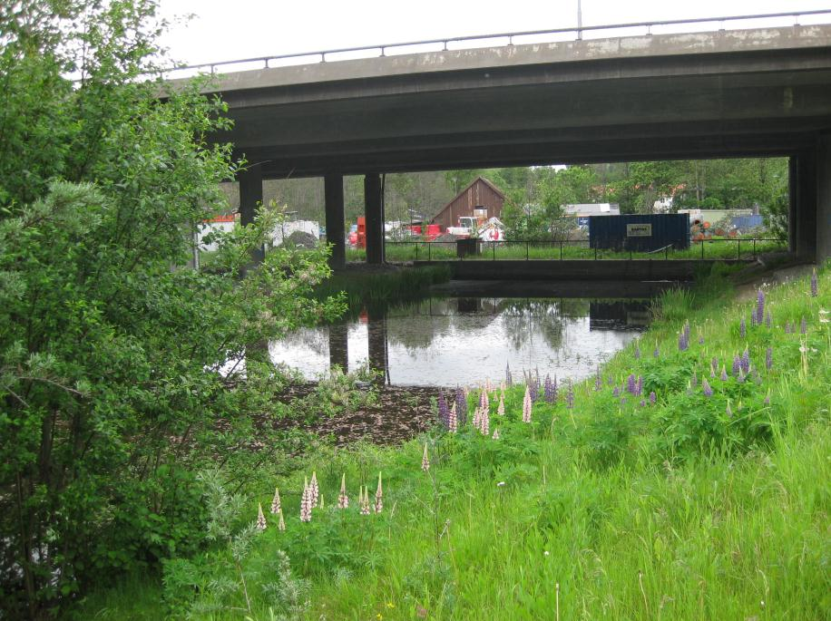 Figur 9. Foto av deler av hovedbassenget til renseanlegget i Skullerudkrysset, mai 2010