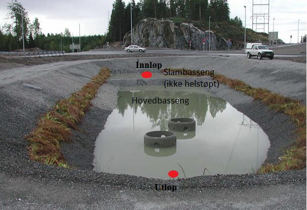 3.1.4 Taraldrud sør Det sørligste rensebassenget som ble undersøkt i Taraldrud ligger ved avkjøringen til Langhus, og som de to andre Taraldrud-bassengene ble dette bassenget satt i drift i 2004.