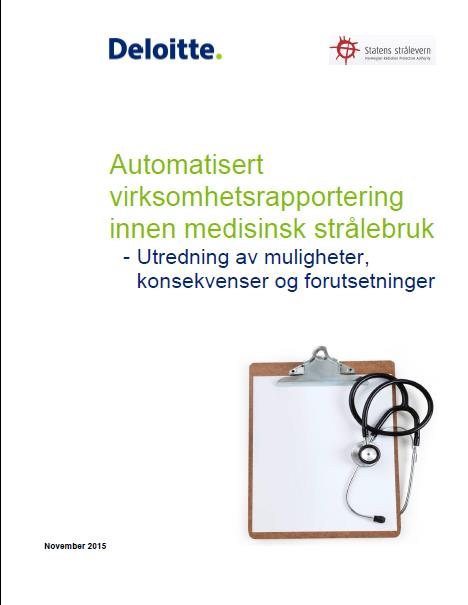 Kartlegging av muligheter og utfordringer Hovedfokus på diagnostikk i og utenfor radiologisk avdeling Følgende punkter er evaluert: Bruk av