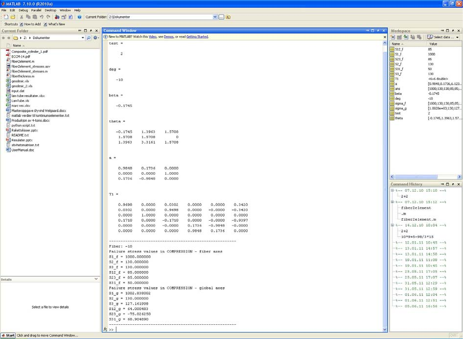 MATLAB Figur 34, MATLAB skjermbilde MATLAB er et avansert matematikkprogram som har et eget scriptspråk basert på programmeringsspråket C (se figur 34).