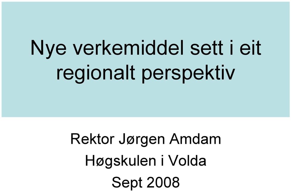 perspektiv Rektor