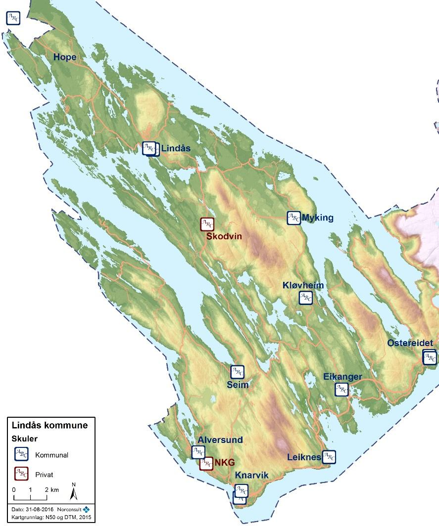 Lindås kommune Analyse særleg farlege skulevegar