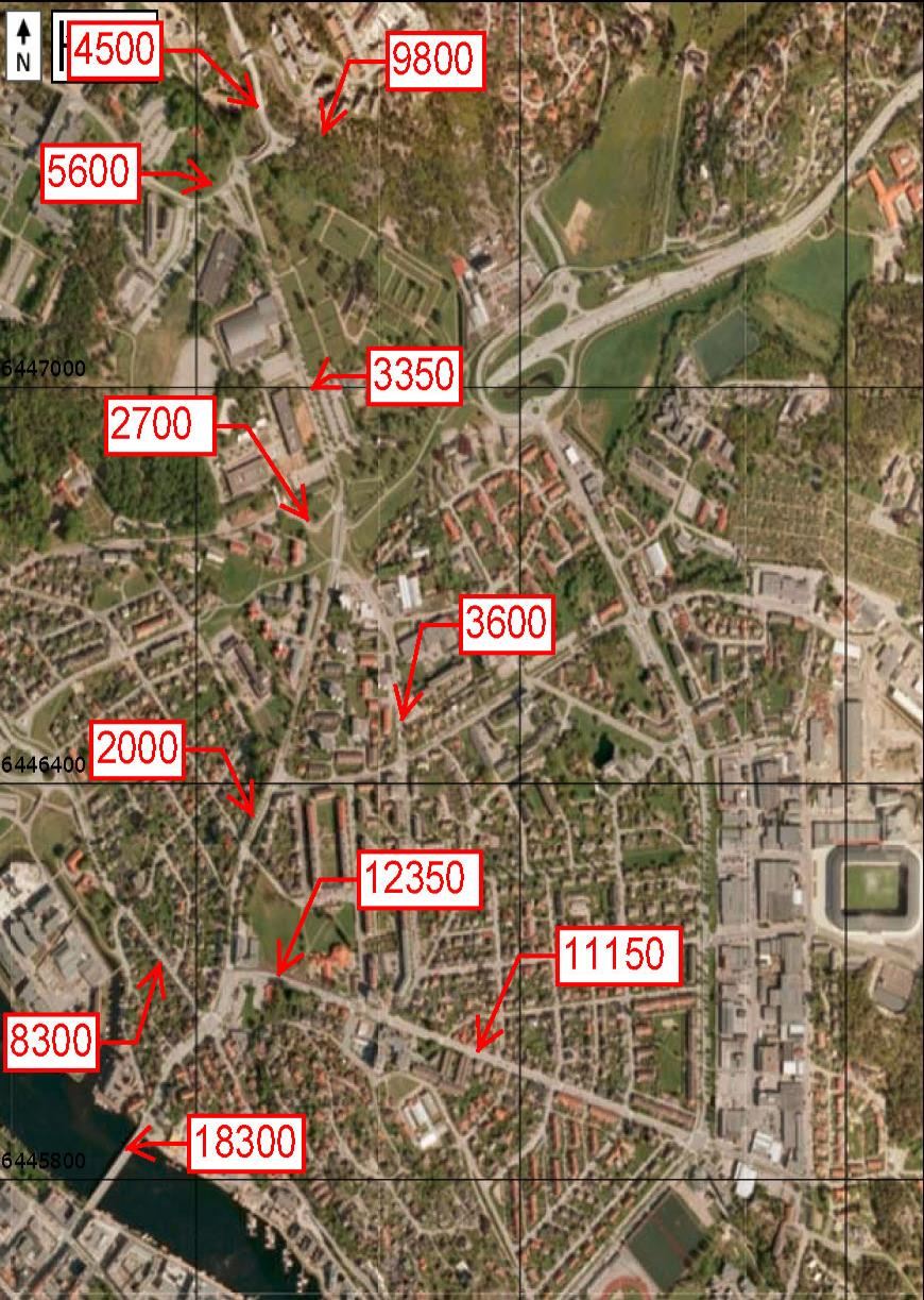 5. Fremtidig trafikkbelastning Vurdering av framtidig trafikkbelastning i vegnettet baserer seg på manuelle beregninger av kryssene i området.