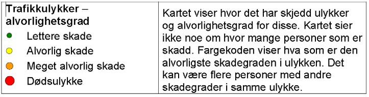 2.3 Trafikkulykker Figur 5 viser antall ulykker med personskade siste 10 år. Det har skjedd totalt 24 personskadeulykker siste 10 år, men ingen dødsulykker.