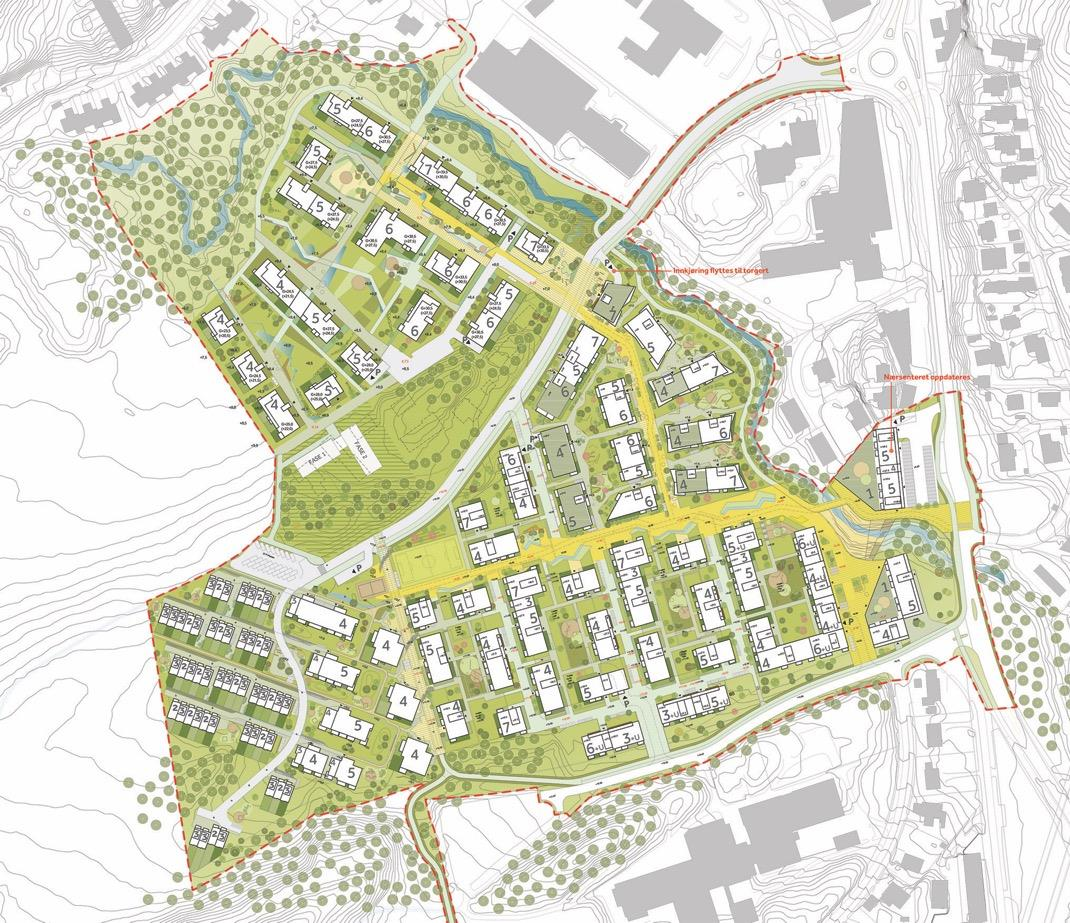 Plangrep og grønn mobilitet o Grønn mobilitet sentralt for plangrepet o Strøket er raskeste ferdselsåre til kommunikasjon o To innfartsårer