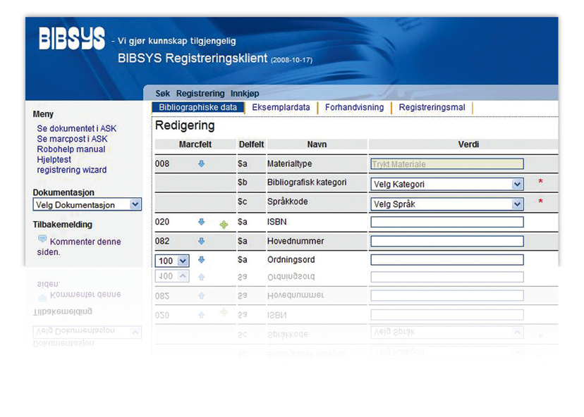 / Registreringsklienten I de siste årene har bibliotekverden gått gjennom betydelige endringer, mens Biblioteksystemet ikke har endret seg i tråd med dette.