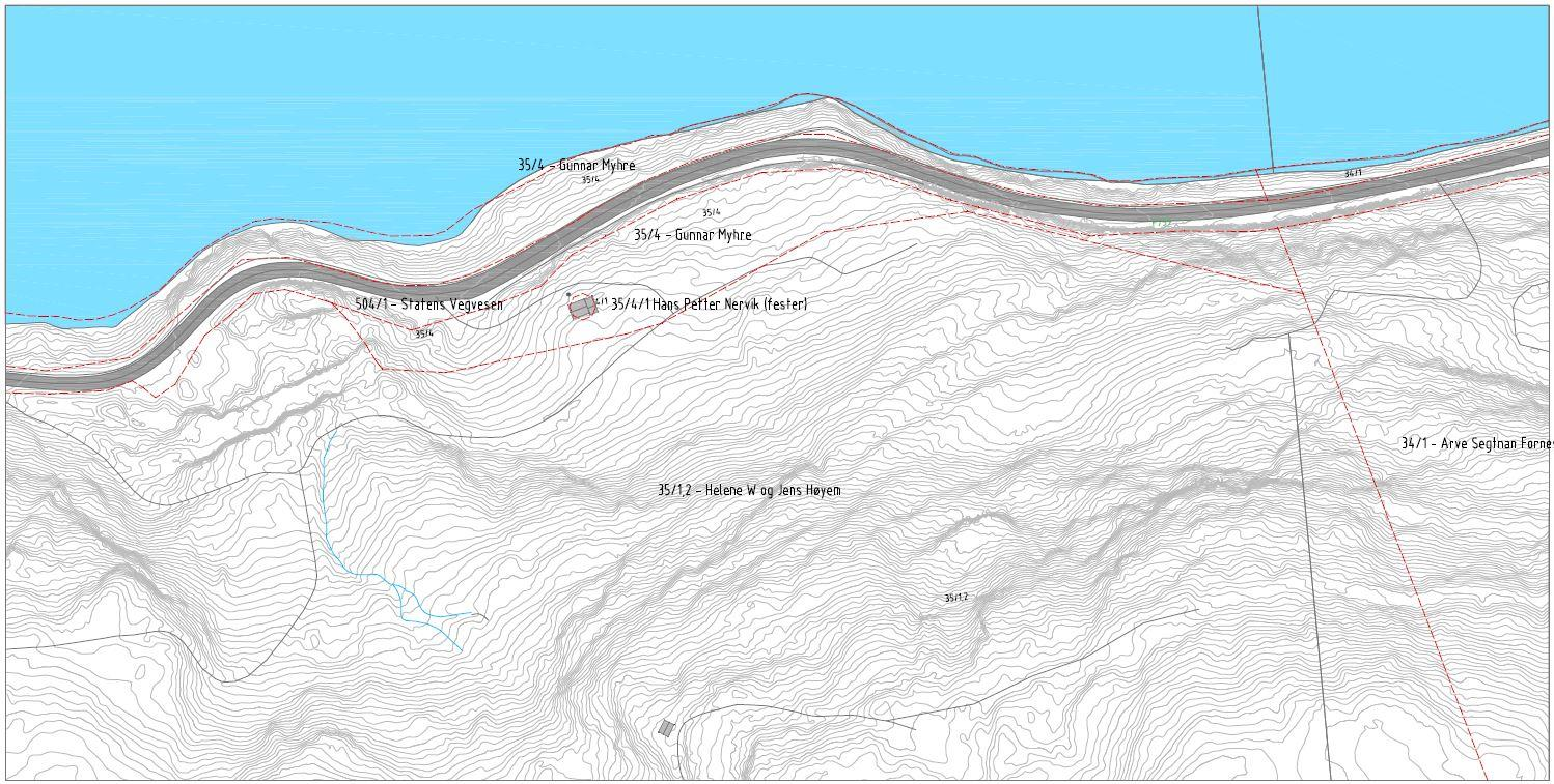 Figur 4 Registrerte kulturminner i nærområdet 4. Eiendomsforhold Steinbruddet ligger på eiendommen gnr 35 bnr 1-2 som i dag eies av Jens Høyem.