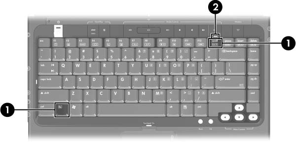 Tastatur og styrepute Slå det innebygde numeriske tastaturet på og av Når det numeriske tastaturet er av, trykker du på fn+num lk 1 for å slå det på.
