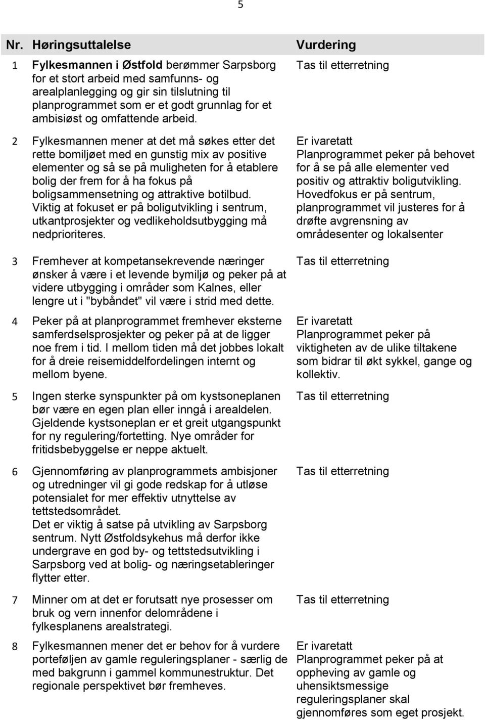 2 Fylkesmannen mener at det må søkes etter det rette bomiljøet med en gunstig mix av positive elementer og så se på muligheten for å etablere bolig der frem for å ha fokus på boligsammensetning og