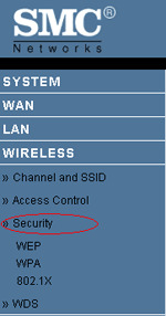 Í SSID fær tráðleysa sambandi eitt navn (í døminum hava vit brúkt FT). Í Wireless SSID Broadcast kann veljast, at navnið á tráðleysa sambandinum verður ikki sent út.