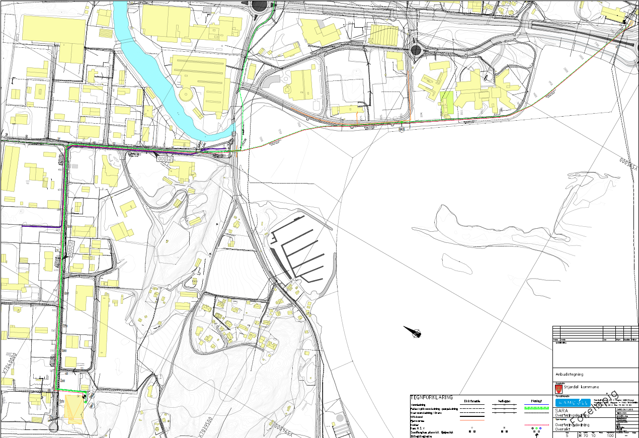 Grunnforhold og topografi Området er forholdsvis flatt og graving vil i stor grad foregå i tidligere oppfylte områder. Eksisterende anlegg/installasjoner Det må tas hensyn til evt.