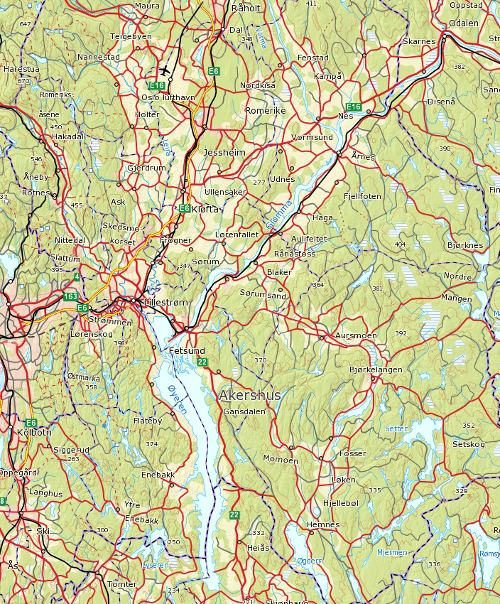 gjelder kartleggingen fra Frogner og ned til samløpet med Nitelva. Strekningen i Nitelva gjelder fra kommunegrensen med Nittedal til Nitelvas utløp i Svelle.